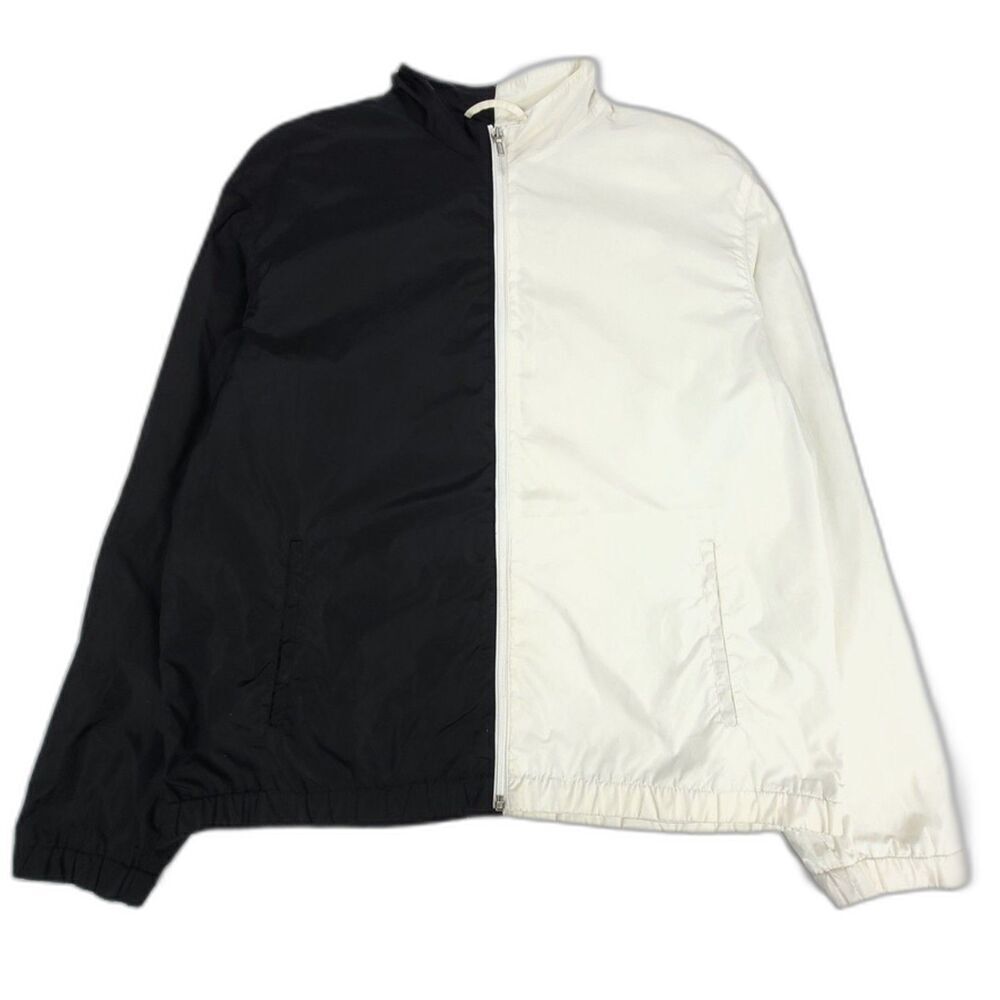 JIL SANDER Color Block Windbreaker Track Jacket Athleisure Gorpcore Black White